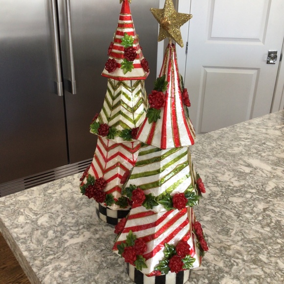 MACKENZIE-CHILDS JOLLY TIERED CAPIZ TREE Large - Picture 8 of 9